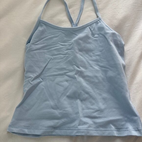Lululemon Power Y Tank Size 6 Baby Powder Blue - Picture 1 of 2